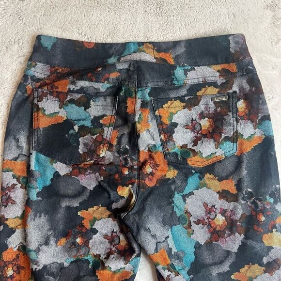 Joseph Ribkoff Pants Womens Size 8 Crop Multicolor Floral Mobwife Stretch Classi - Picture 5 of 11